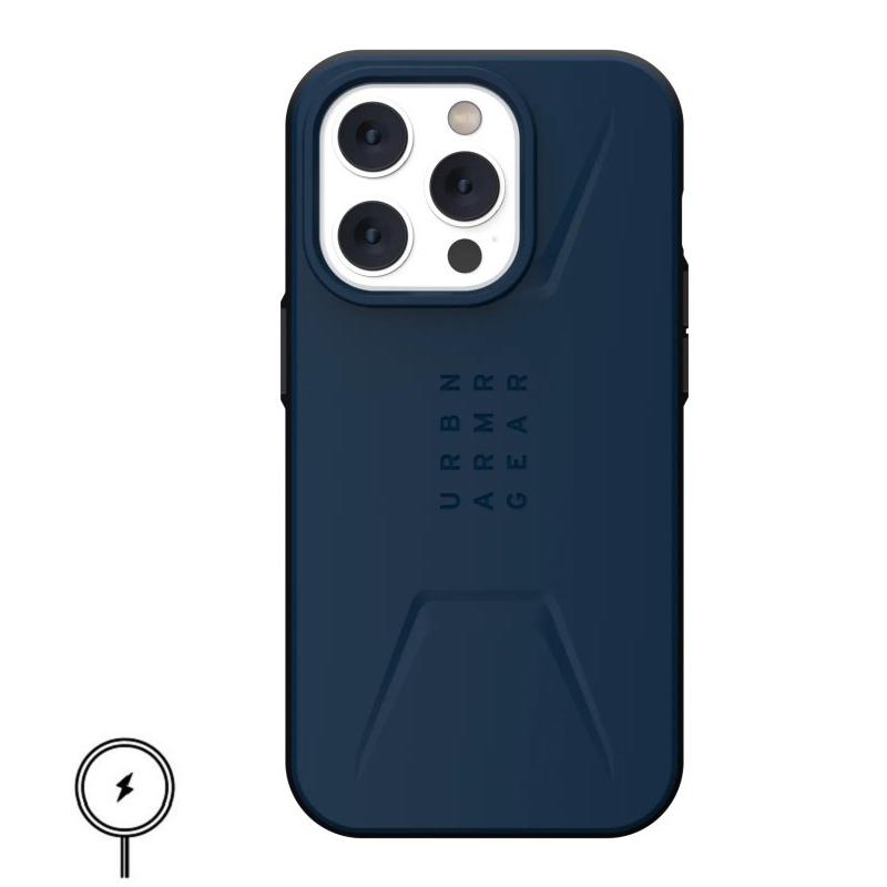 藍-UAG 兼容磁吸耐衝擊簡約保護殼 iPhone 14 (6.1)