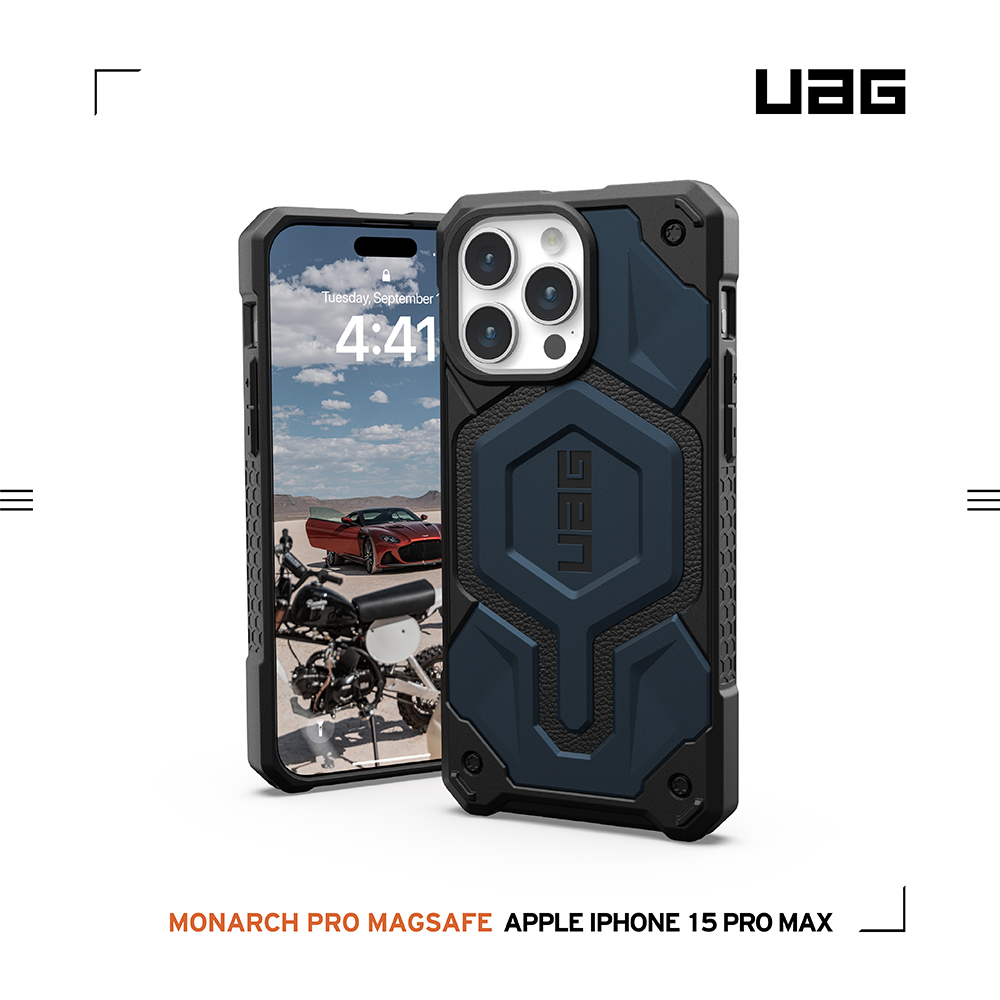 藍-UAG (磁吸)頂級款 iPhone 15Pro Max 6.7吋