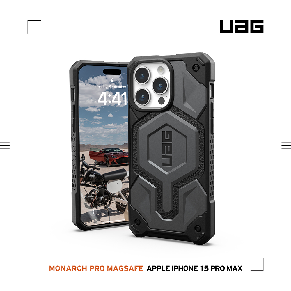 灰-UAG (磁吸)頂級款 iPhone 15Pro 6.1吋