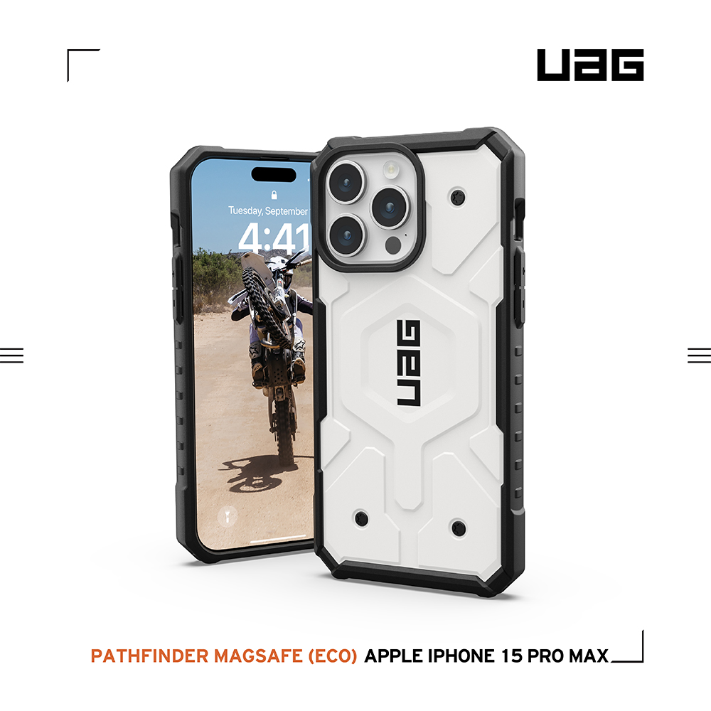 白 UAG (磁吸)耐衝擊殼 iPhone 15Pro Max 6.7吋