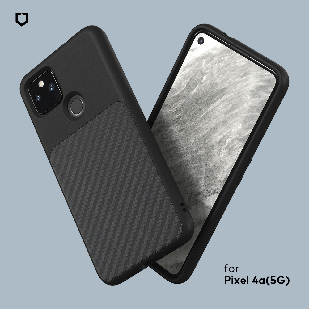 黑-Google Pixel 4A (5g)碳纖款-背蓋犀牛盾