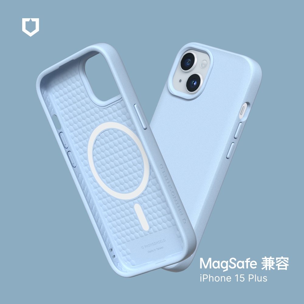 冰河藍-犀牛盾SolidSuit ((MagSafe 兼容)- i15 Plu RS-MP1-15PS-OLBU