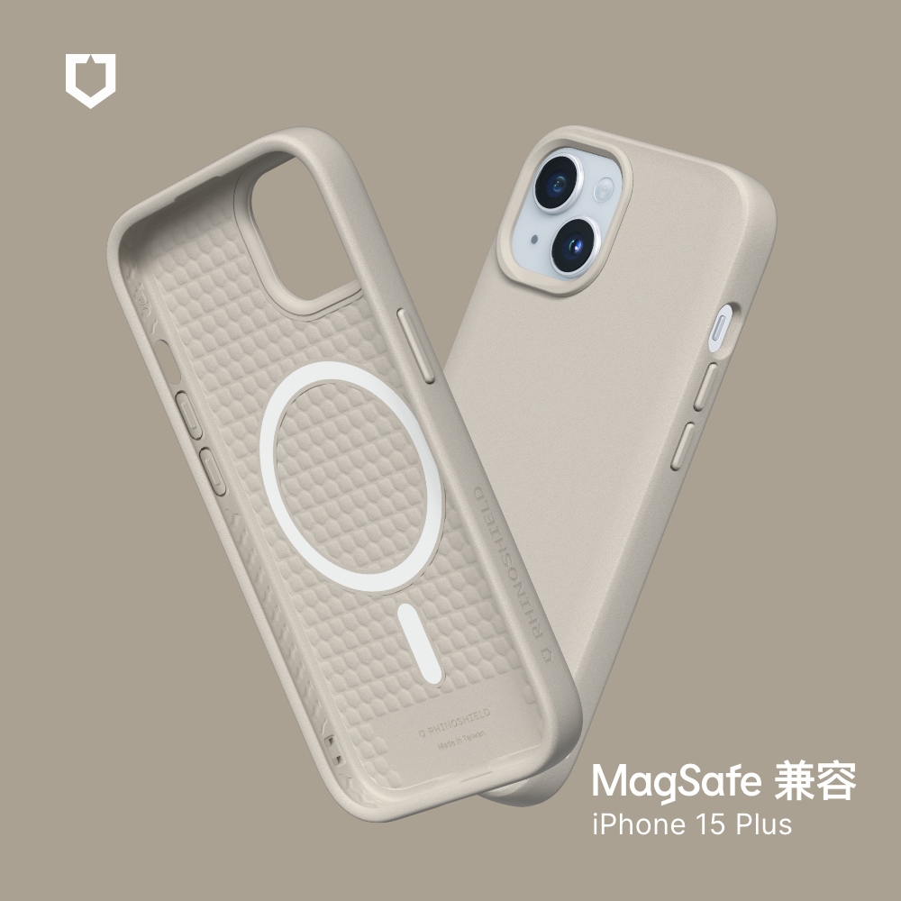 貝殼灰-犀牛盾SolidSuit ((MagSafe 兼容)- i15 Plu RS-MP1-15PS-OGR