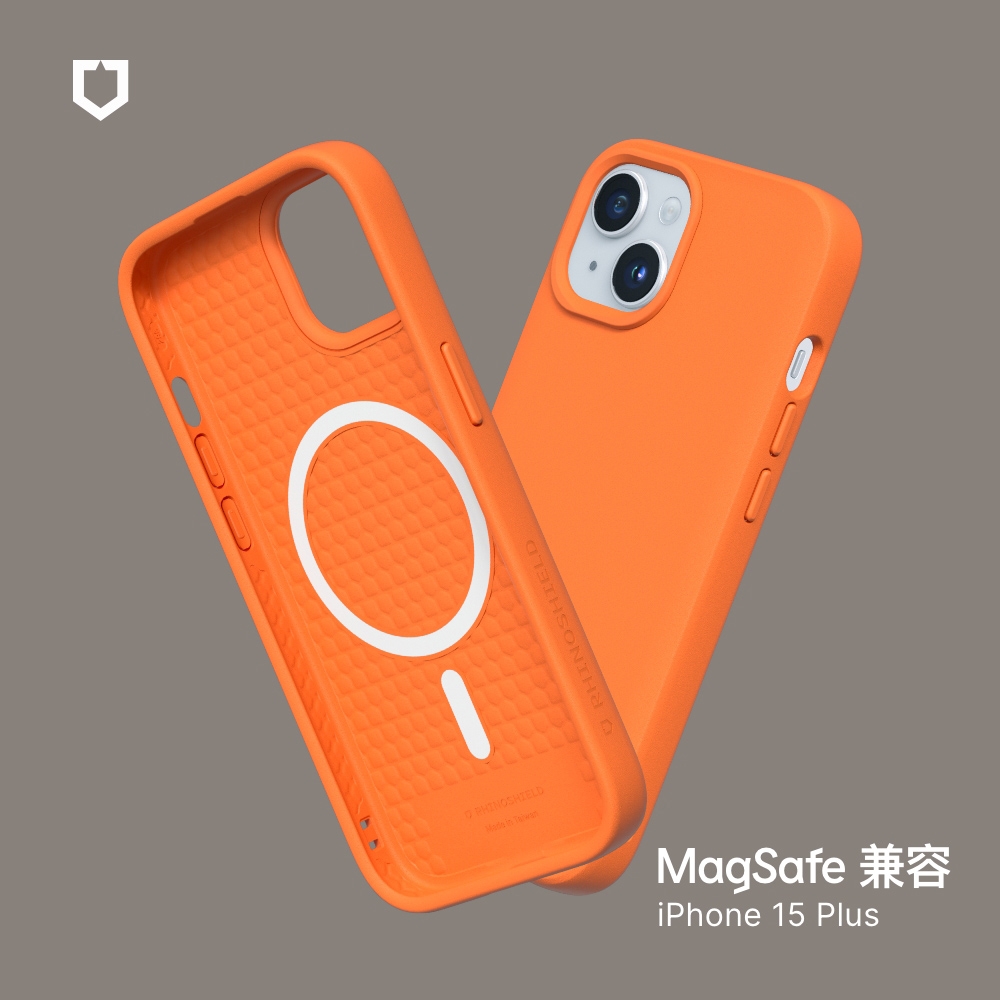 螢光橘-犀牛盾SolidSuit ((MagSafe 兼容)- i15 Plus RS-MP1-15PS-FOG