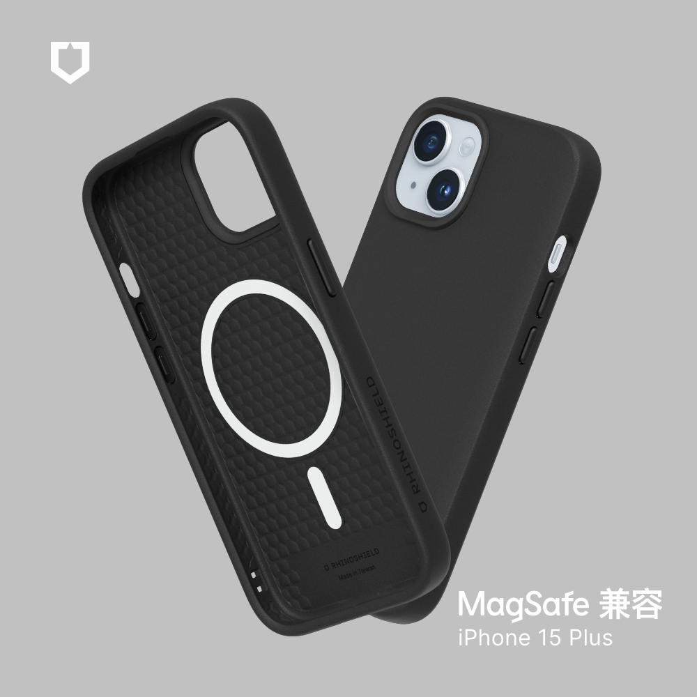 黑-犀牛盾SolidSuit ((MagSafe 兼容)- i15 Plus RS-MP1-15PS-BK