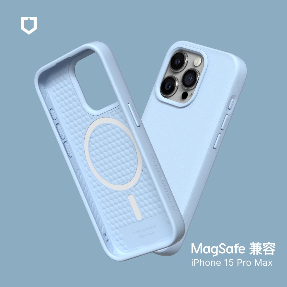 冰河藍-犀牛盾SolidSuit ((MagSafe 兼容)- i15ProM RS-MP1-15PM-OLBU