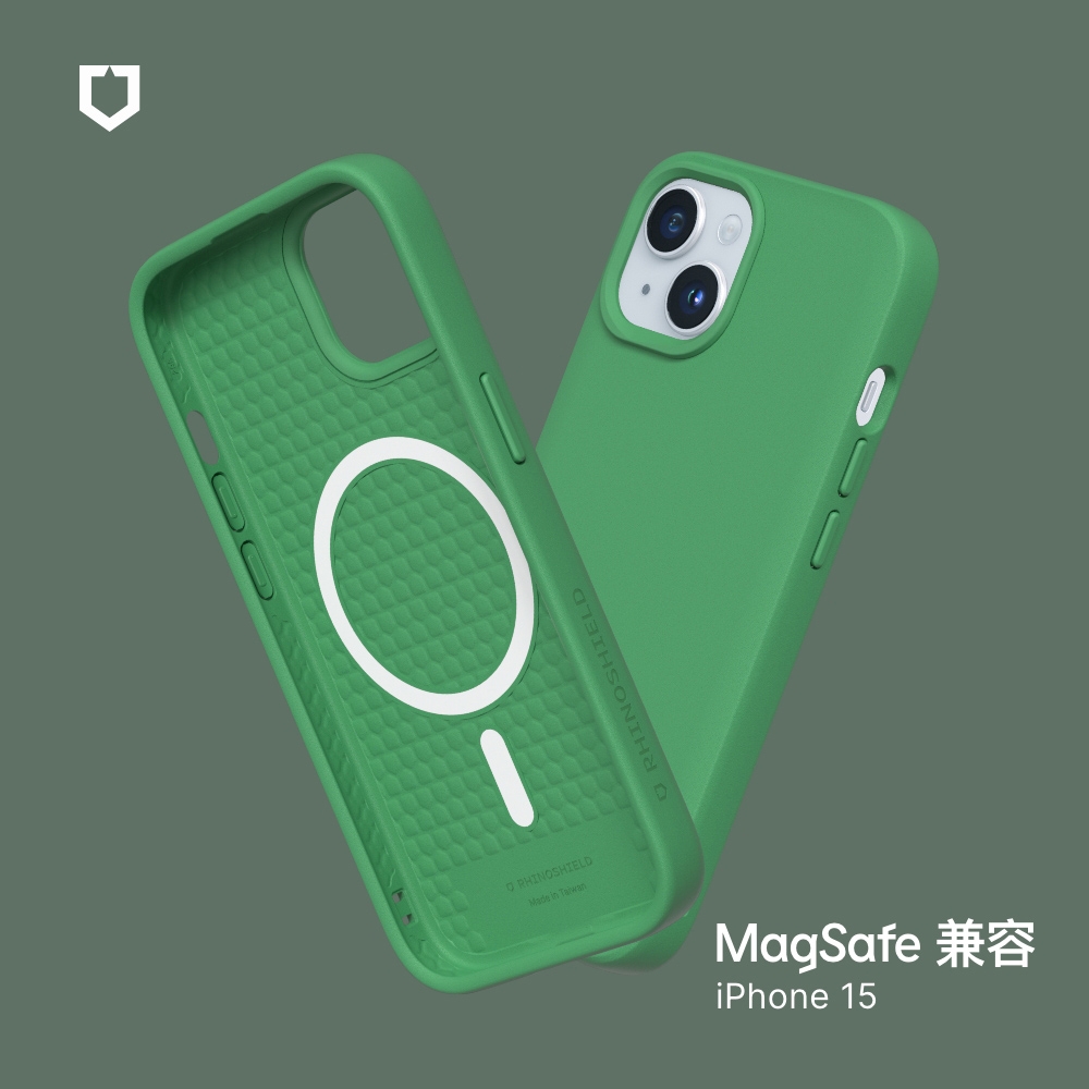 鸚鵡綠-犀牛盾SolidSuit ((MagSafe 兼容)- i15 RS-MP1-15-FGN