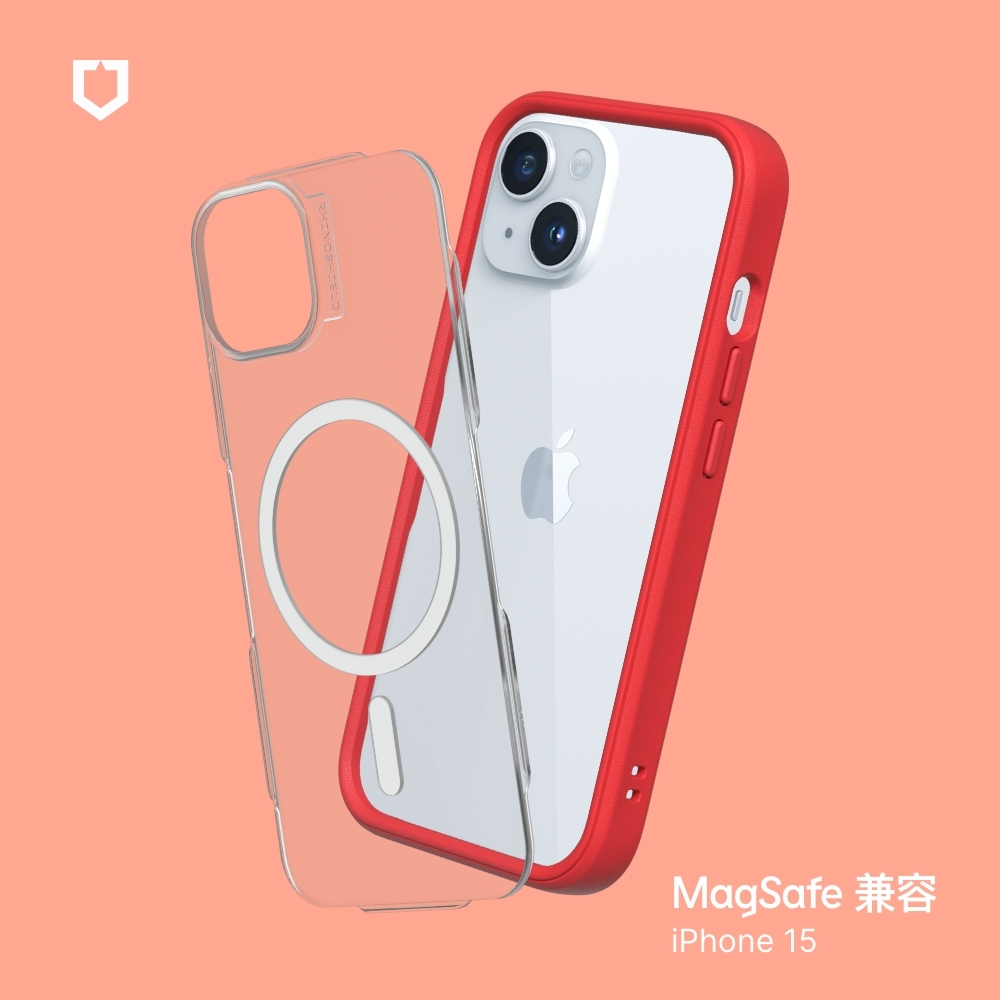 紅-犀牛盾Mod NX ((MagSafe 兼容)- i15 RS-MM-15-R