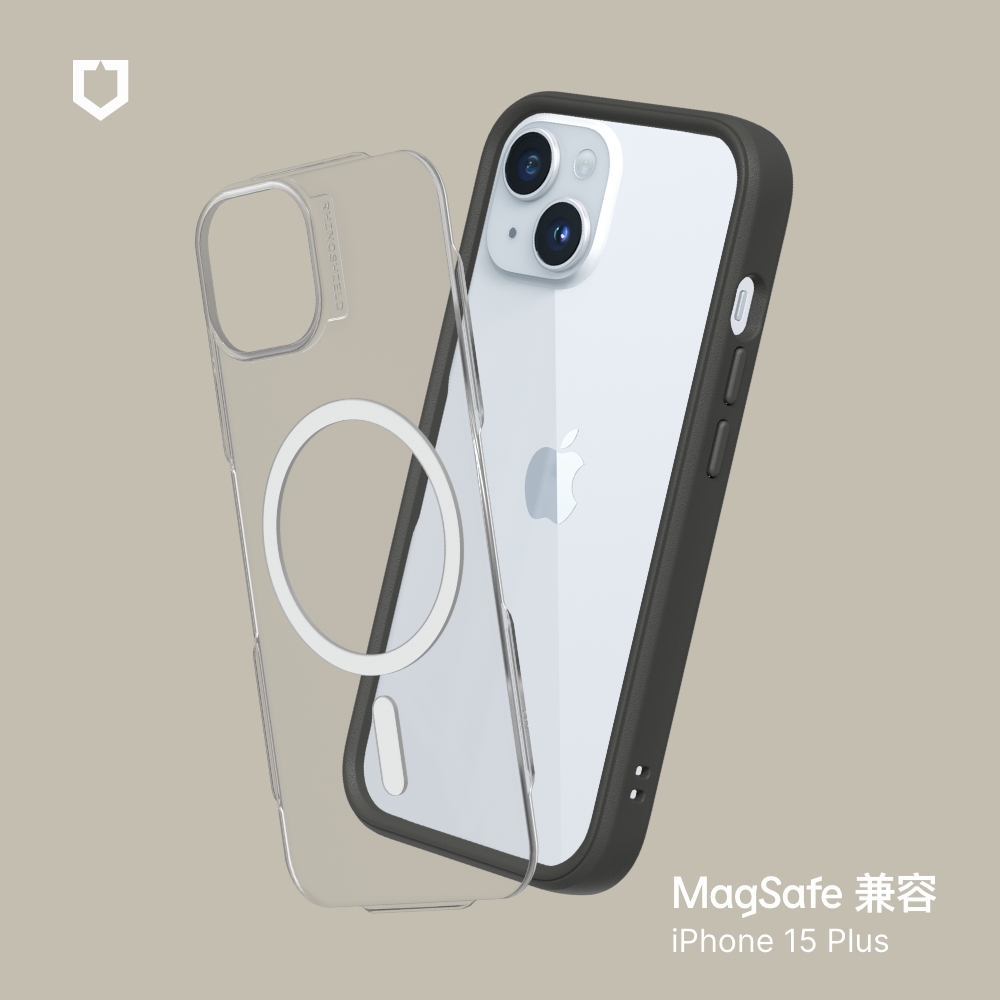 泥灰-犀牛盾Mod NX ((MagSafe 兼容)- i15 Plus RS-MM-15PS-GR