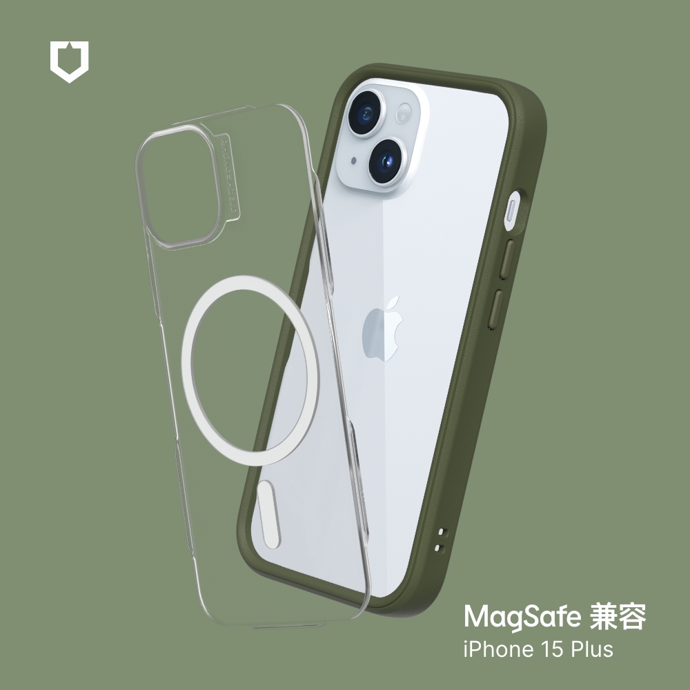 軍綠-犀牛盾Mod NX ((MagSafe 兼容)- i15 Plus RS-MM-15PS-GN