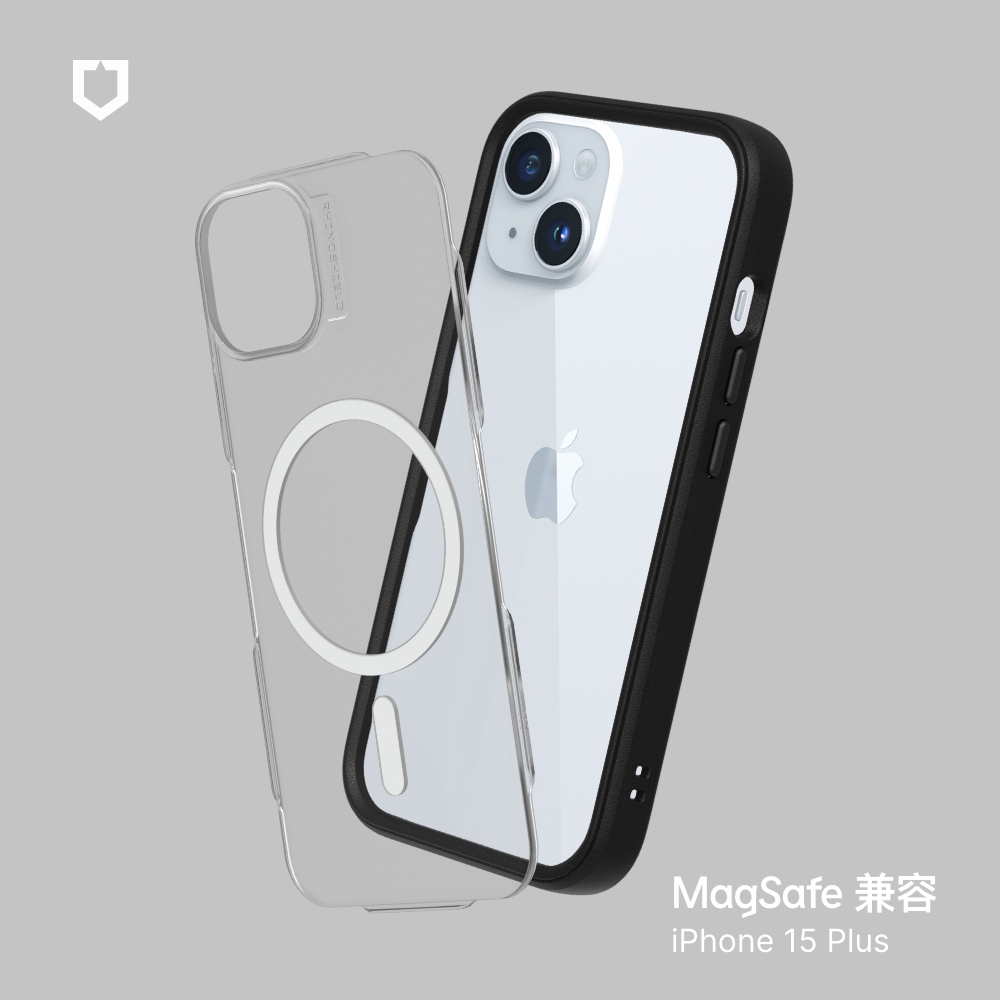 黑-犀牛盾Mod NX ((MagSafe 兼容)- i15 Plus RS-MM-15PS-BK