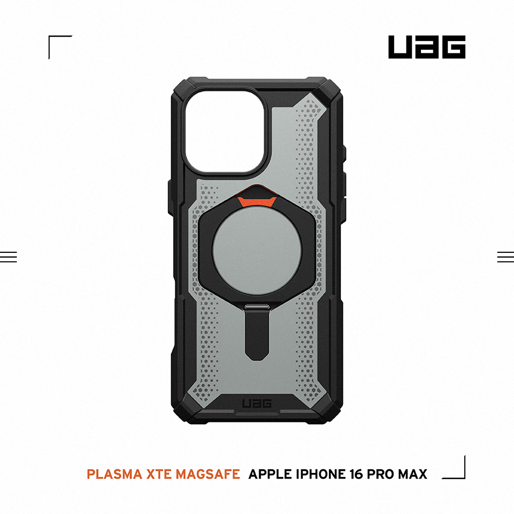 透黑(黑圈)-UAG 磁吸支架款-iPhone 16 ProMax (6.9