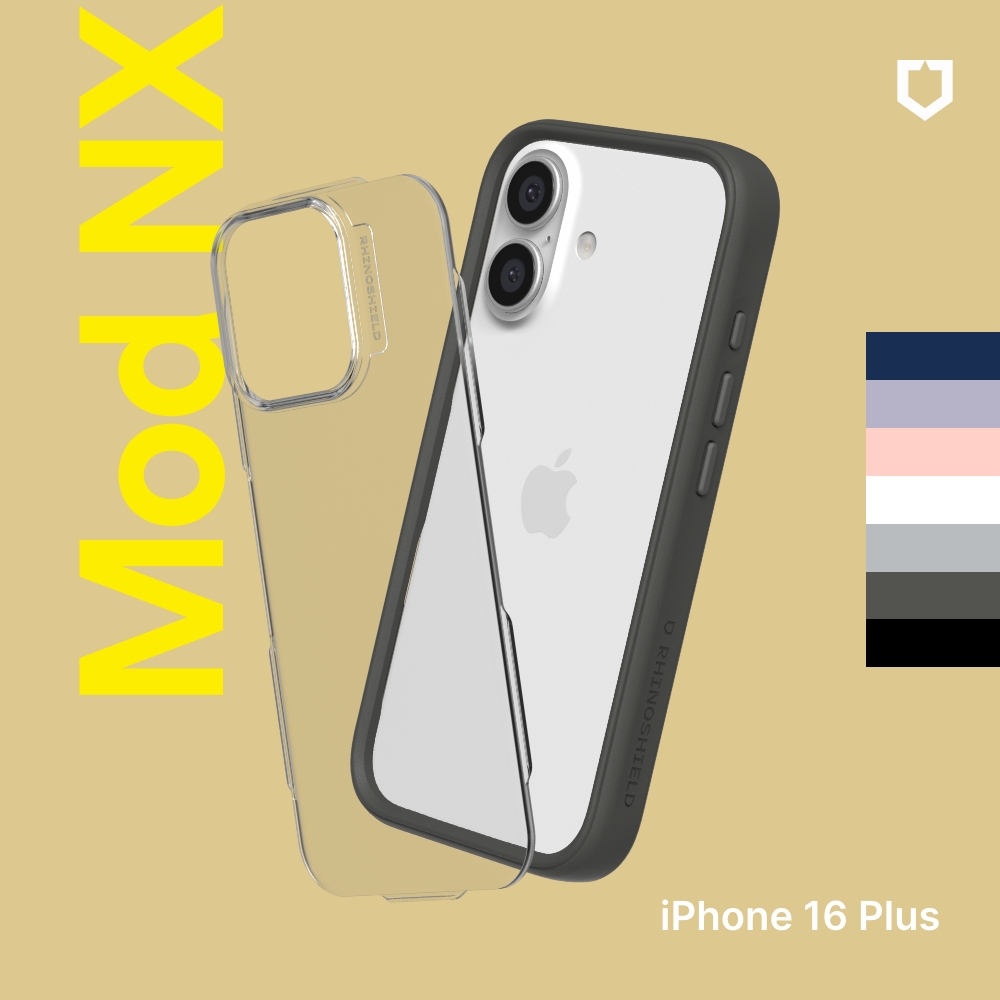 白-犀牛盾-Mod NX-iPhone 16 Plus