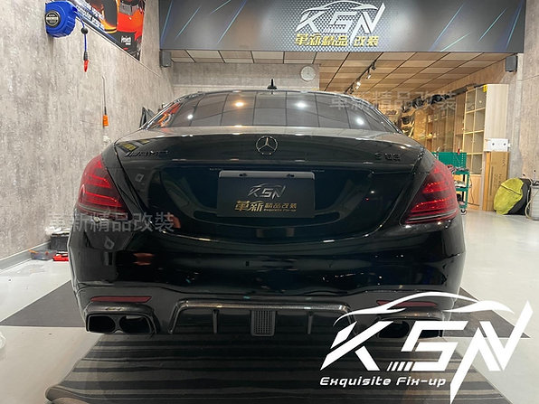 Benz W222改裝 巴博斯後下巴含尾飾管