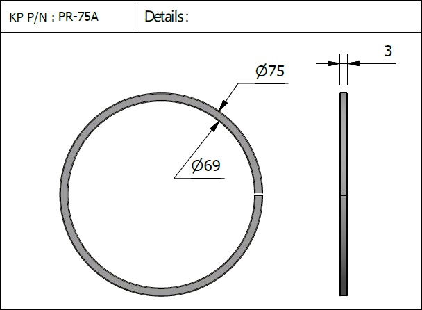 活塞環 PR-75-A