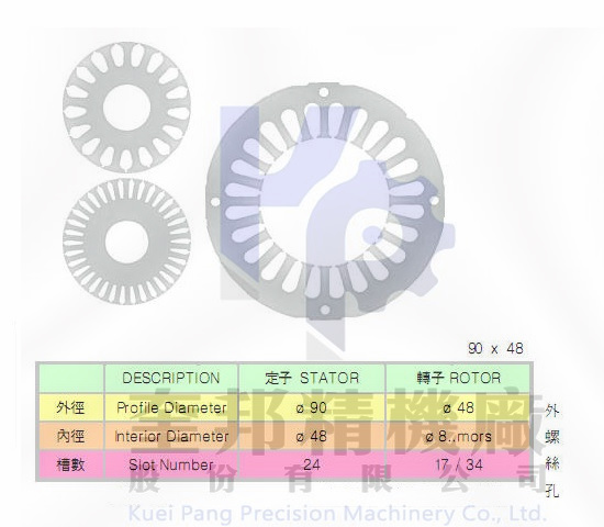 定轉子矽鋼片-90x