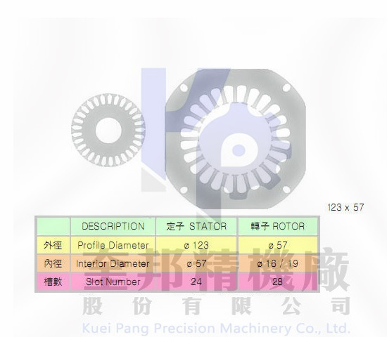 定轉子矽鋼片-123x57