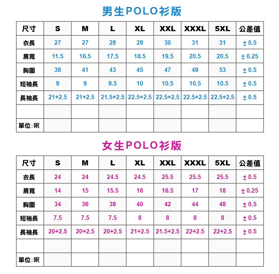 POLO服/POLO衫(男衣/女衣 團體服飾)