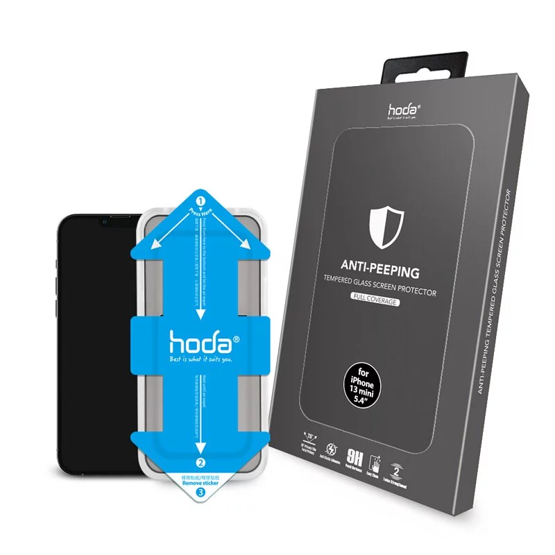 防窺玻璃保護貼 for iPhone 13 mini 系列 附貼膜神器 | hoda®