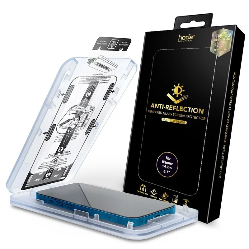 AR抗反射玻璃保護貼 for iPhone 14 / 13系列 附無塵太空艙貼膜神器 | hoda®
