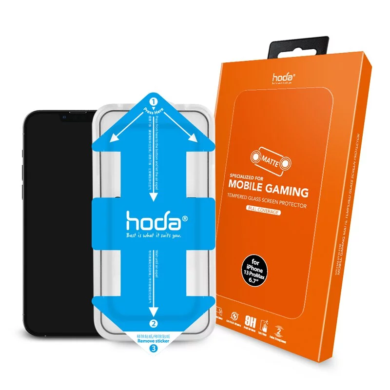 霧面防眩光玻璃保護貼 for iPhone 13系列 附貼膜神器 | hoda®