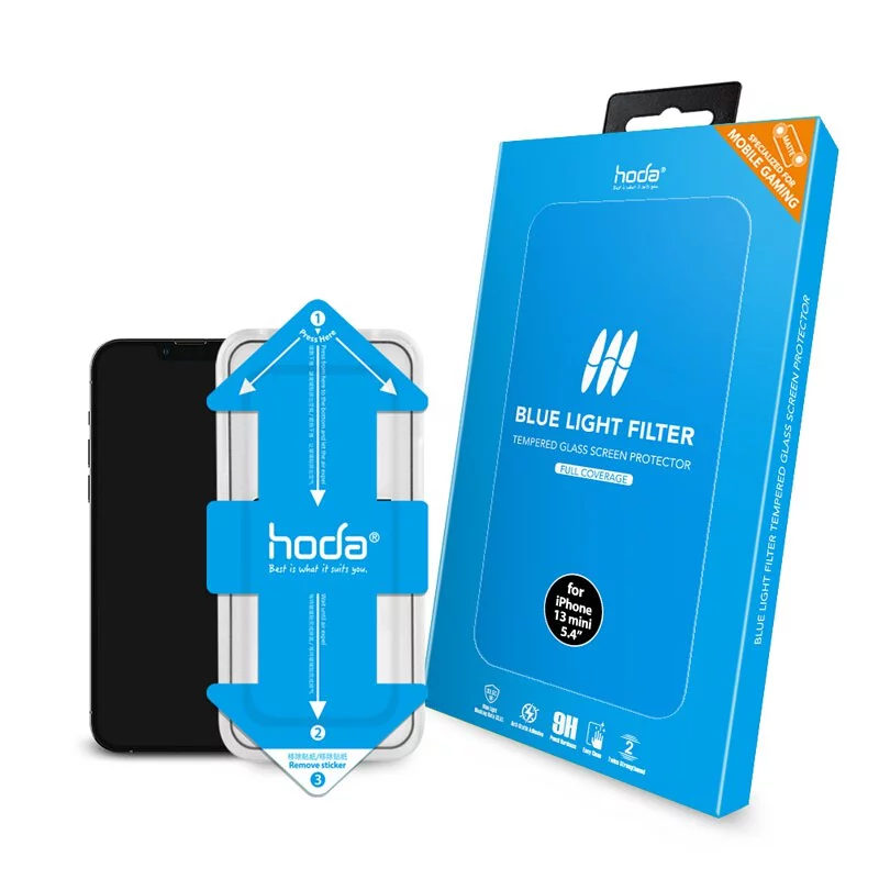 霧面抗藍光玻璃保護貼 for iPhone 13 Pro Max / mini 附貼膜神器 | hoda®