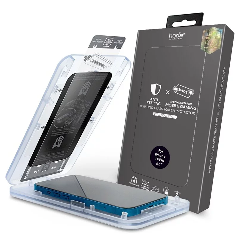 霧面防窺玻璃保護貼 for iPhone 14 / 13系列 附無塵太空艙貼膜神器 | hoda®