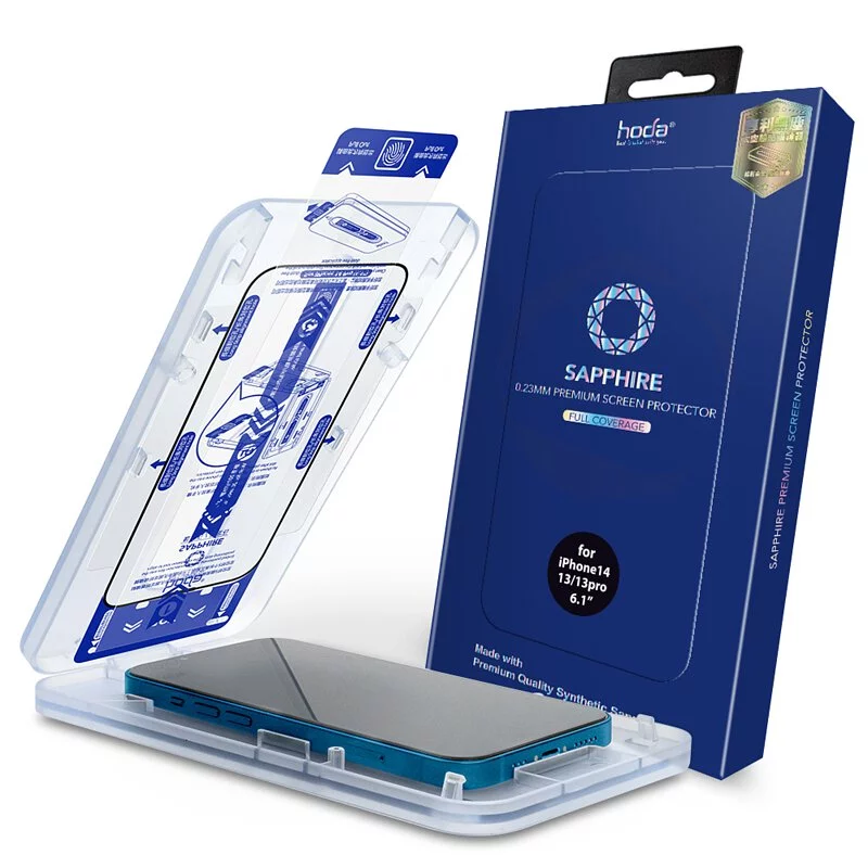 藍寶石螢幕保護貼 for iPhone 14/13系列 附無塵太空艙貼膜神器 | hoda®