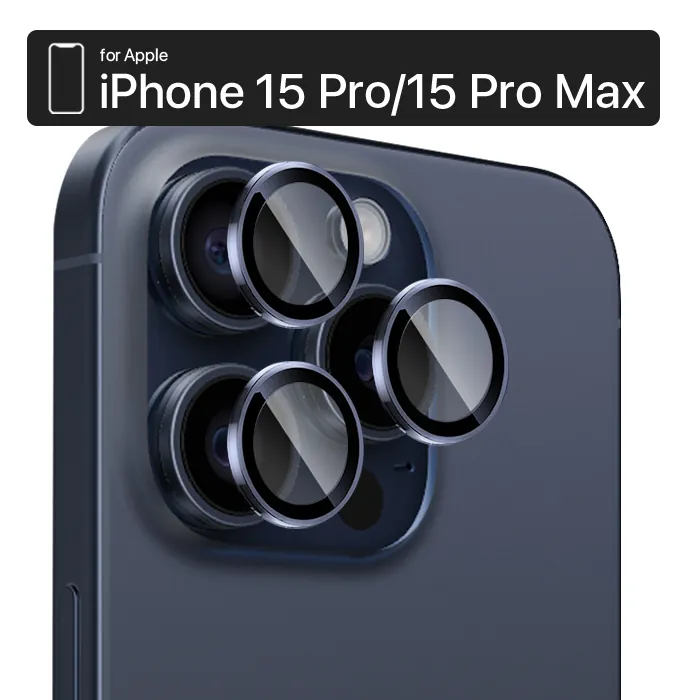 【 iPhone 15 Pro 系列  鏡頭保護貼】ZIFRIEND 零失敗™鏡頭貼(附對位器)