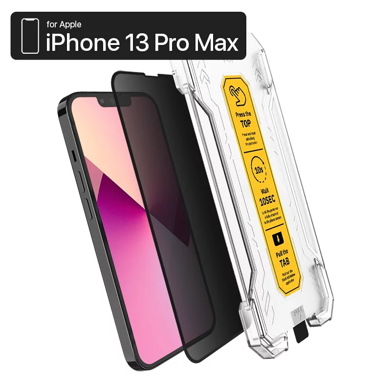 【 iPhone 13 Pro Max 螢幕保護貼】ZIFRIEND 零失敗™隱視貼™