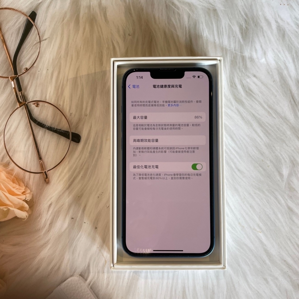 「二手精選」iPhone 13 128G 藍色-電池86%