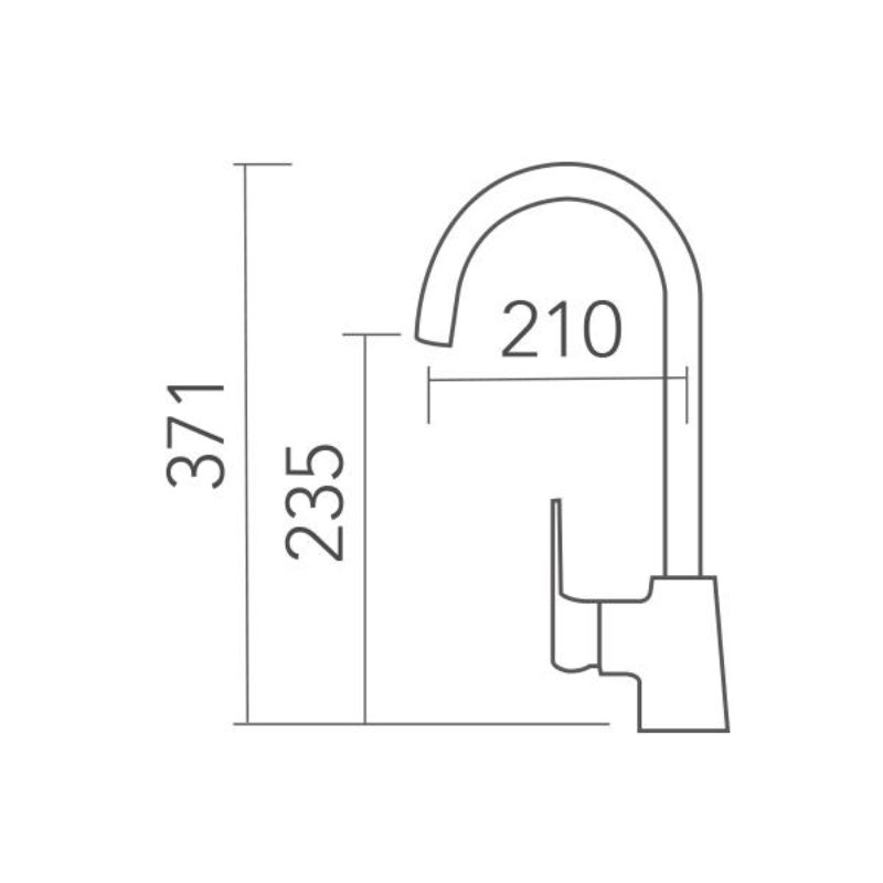 C-20C(MB)不鏽鋼廚房龍頭(啞黑色)