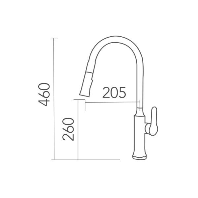 ART-80197CB不鏽鋼廚房伸縮龍頭