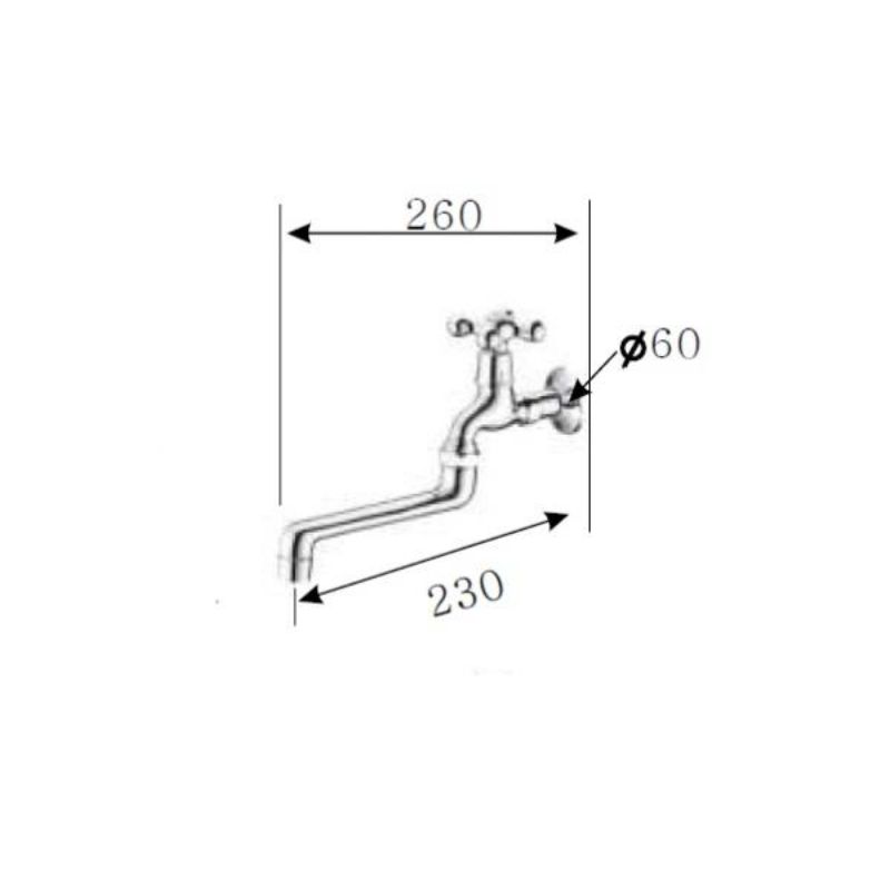 D1417廚房壁式單冷水栓