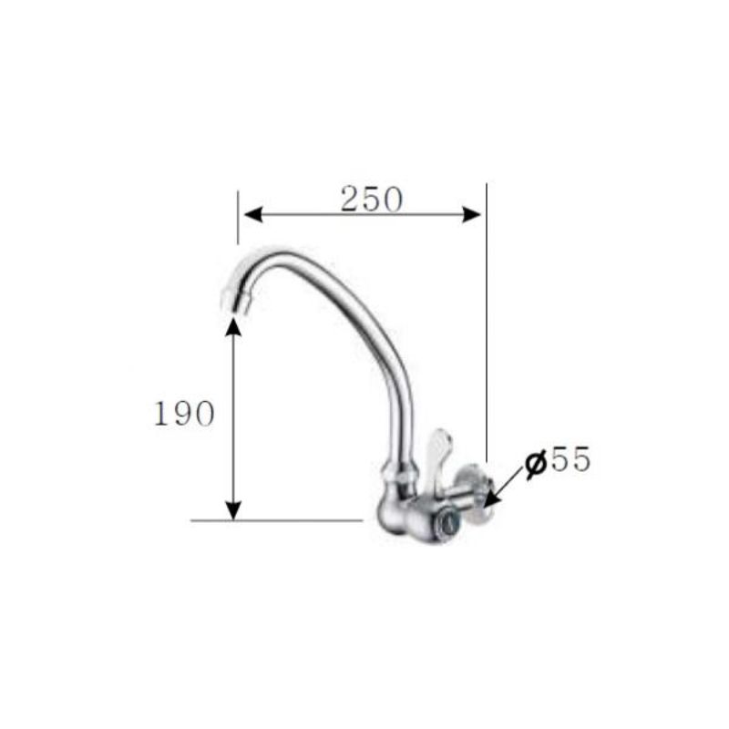 D1208廚房壁式單冷水栓