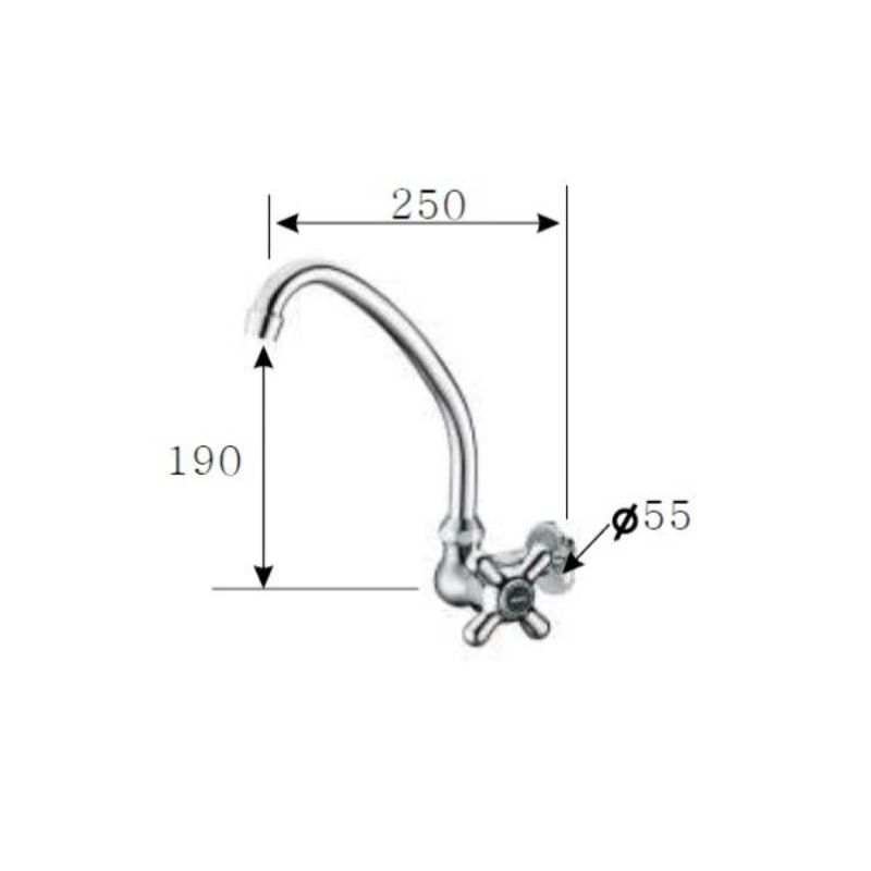 D1108廚房壁式單冷水栓