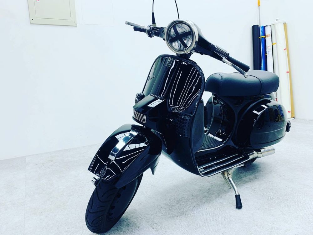 Vespa PX150E 自體修復型的玻璃結晶鍍膜-高雄汽車鍍膜