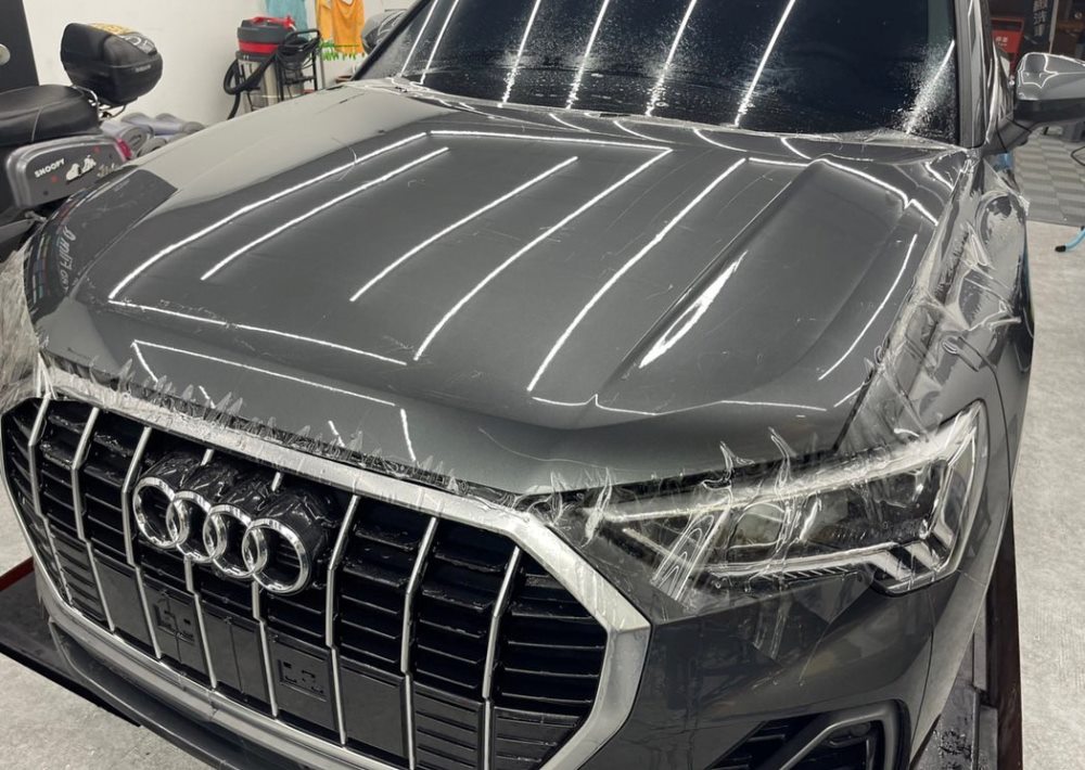 Audi Q3 迎風面包膜 車身鍍膜-高雄汽車鍍膜