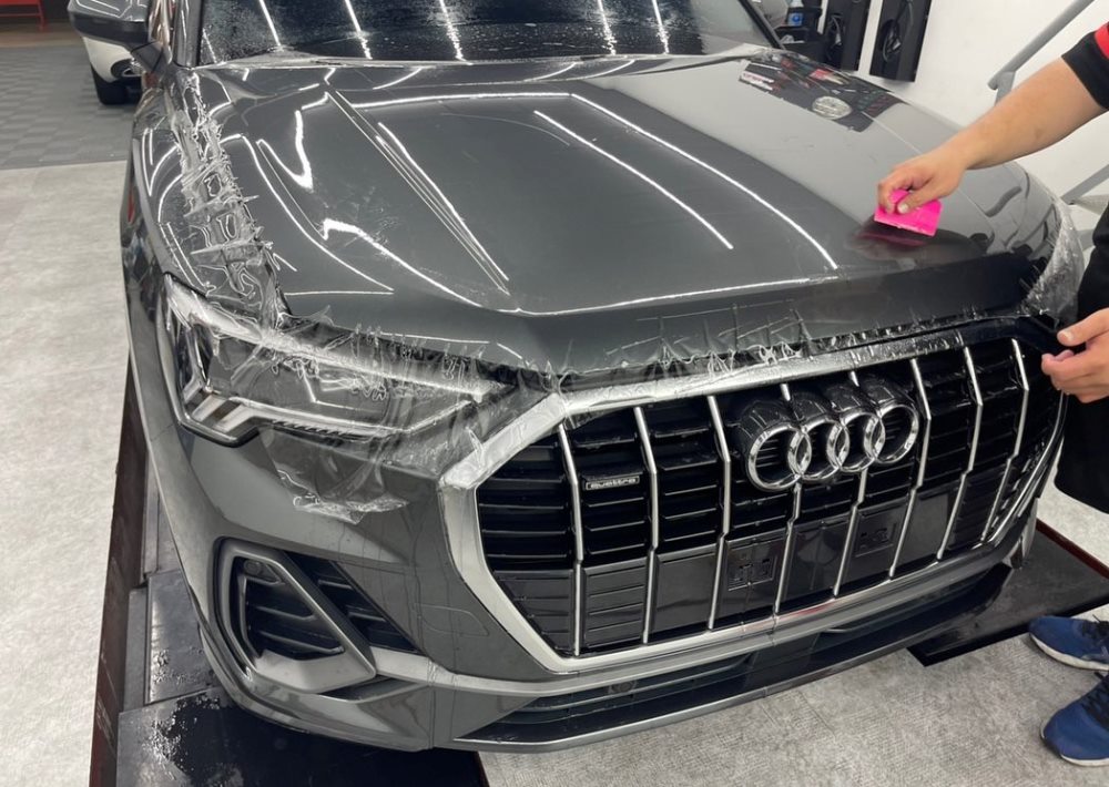 Audi Q3 迎風面包膜 車身鍍膜-高雄汽車鍍膜