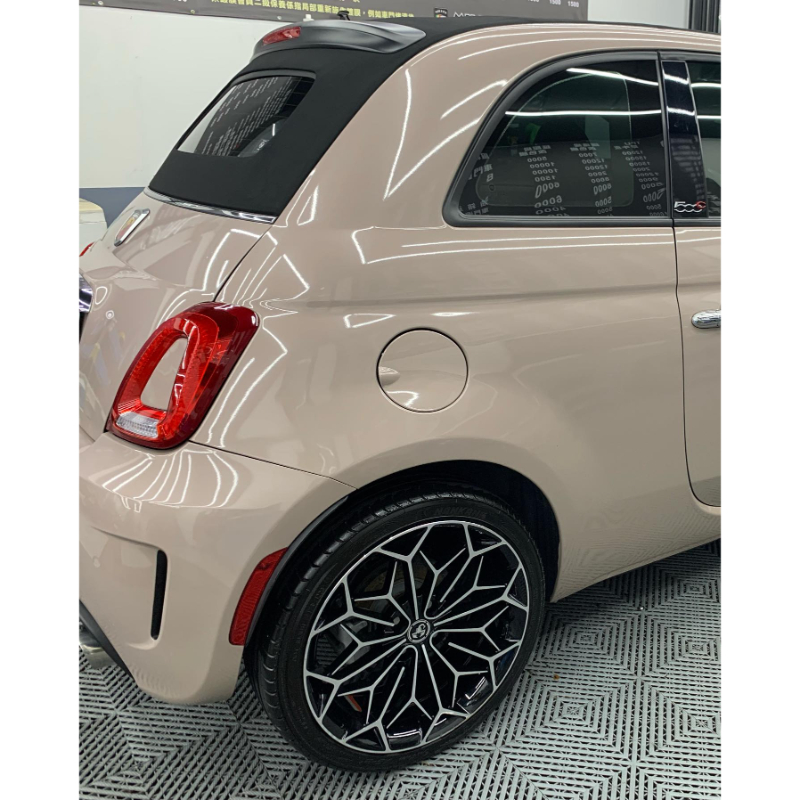 Fiat 500c ABARTH 全車奶茶色改色膜