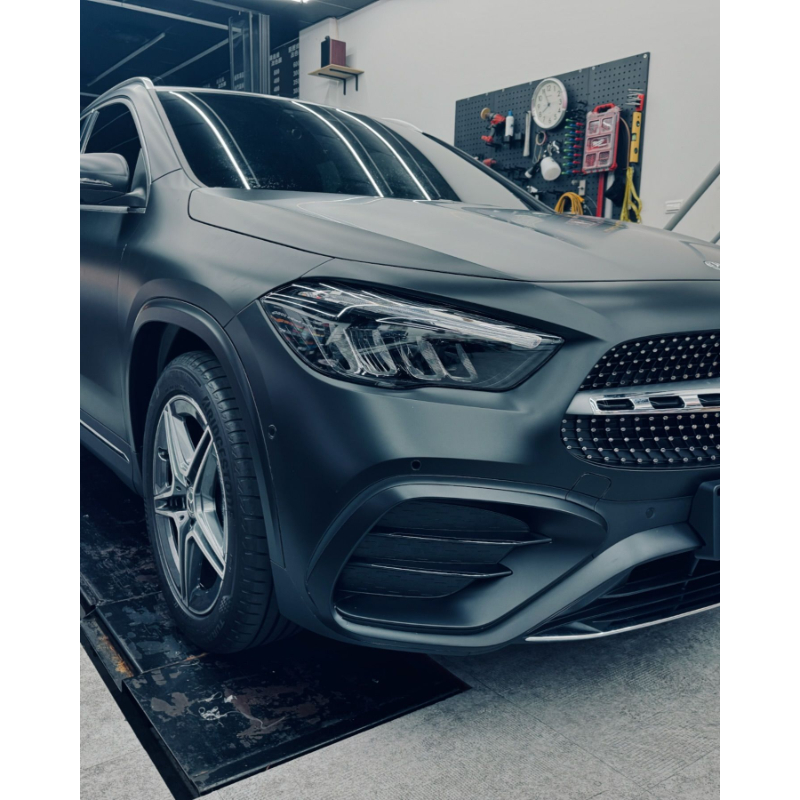 Benz GLA200 全車鈑金AX wrap細紋修復消光透明膜