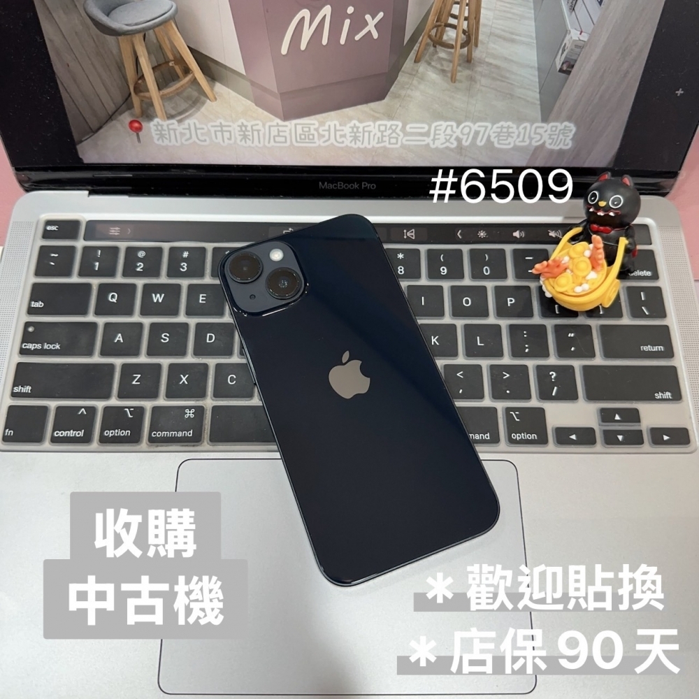 店保90天｜iPhone 14 128G 全功能正常！電池100% 黑色 6.1吋 #6509 二手iPhone