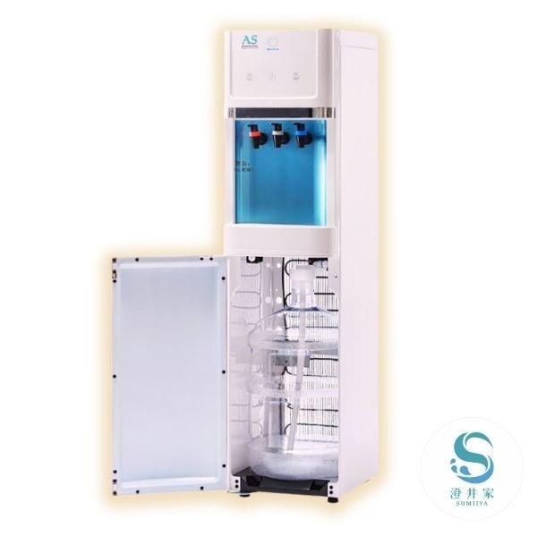 【H 經濟套餐】AS30CLJ 免抬水落地型 / 冰冷熱三用機桶裝水機1台(白)+純淨水20桶(附水劵)