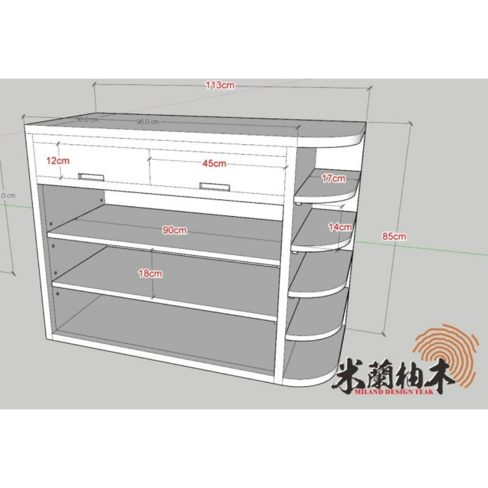 全柚木鞋櫃.工具櫃..現代圓邊款...客戶訂製.預購品