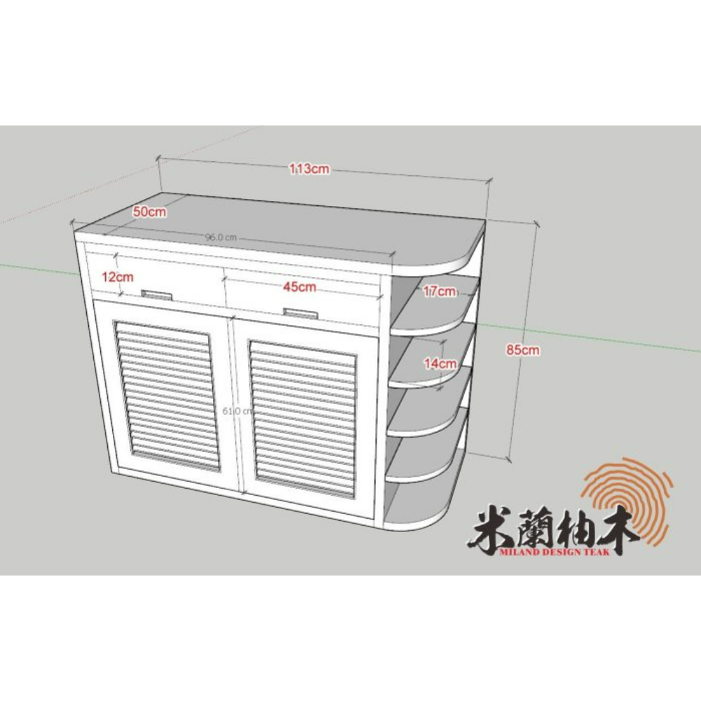 全柚木鞋櫃.工具櫃..現代圓邊款...客戶訂製.預購品