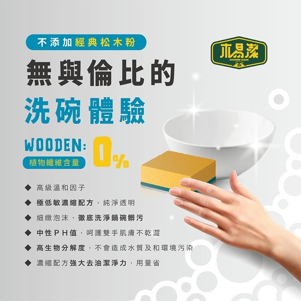 2000ml-【飆破盤】木易潔 Wooden Clean 濃縮洗碗精 天然 環保 家庭必備 廚房 家用 餐飲業 洗碗精