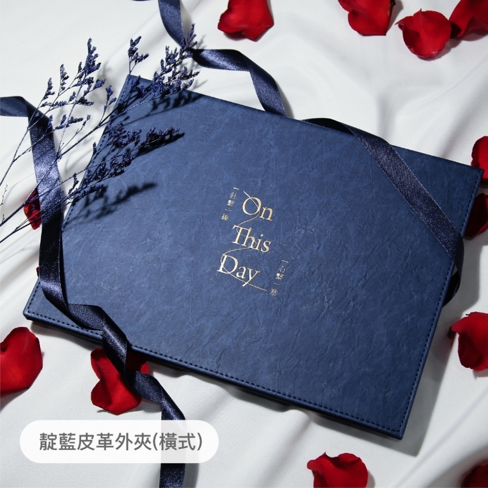 24h出貨【月老紅線/結婚書約/橫式】結婚證書 曜石黑 燙金 手工縫線 皮革/紙外夾 可客製化 男女/同性(同婚)