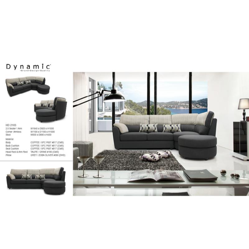 DYNAMIC Fabric Sofa HD 2103 (Coffee) 沙發/組合沙發