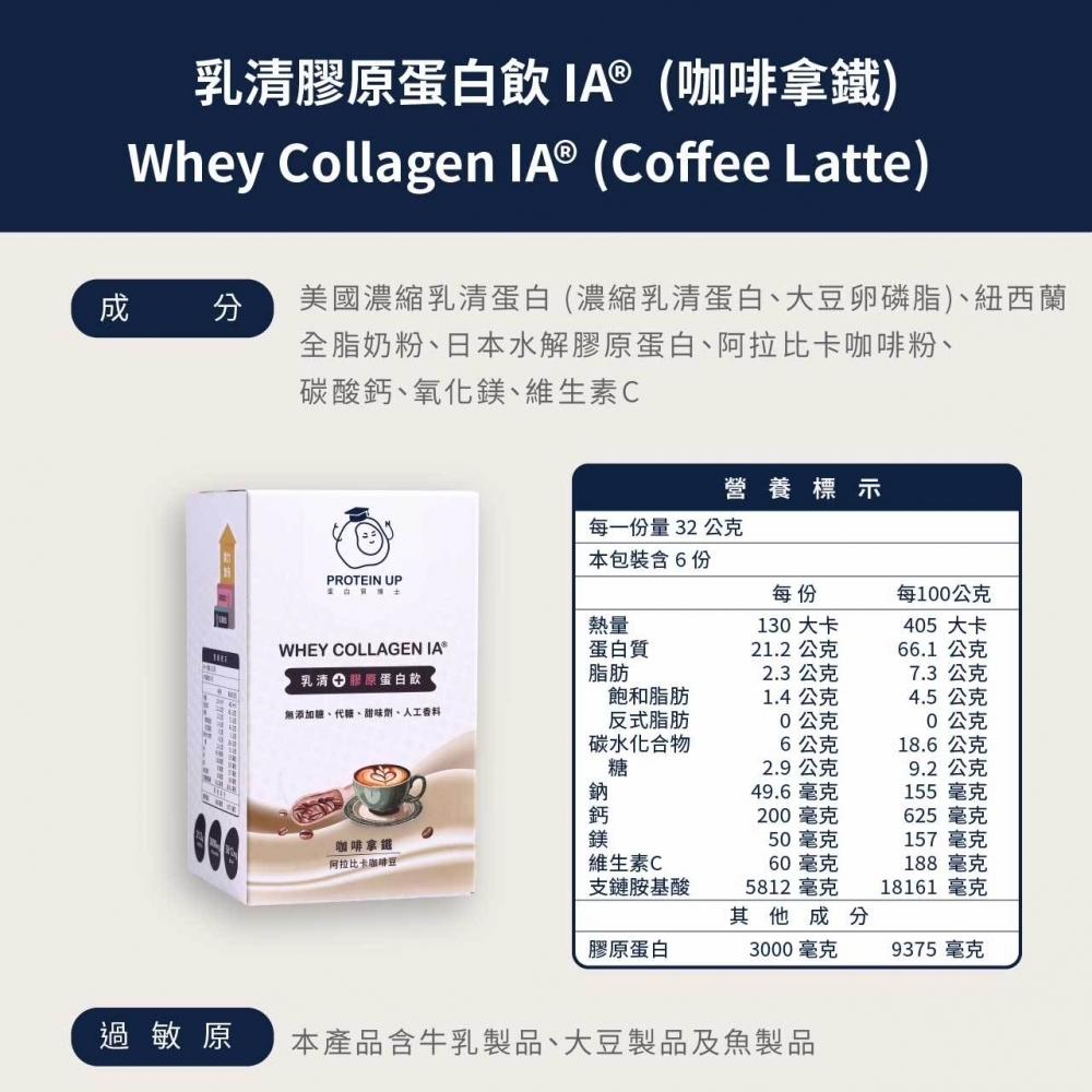 乳清膠原蛋白飲 IA（咖啡拿鐵）