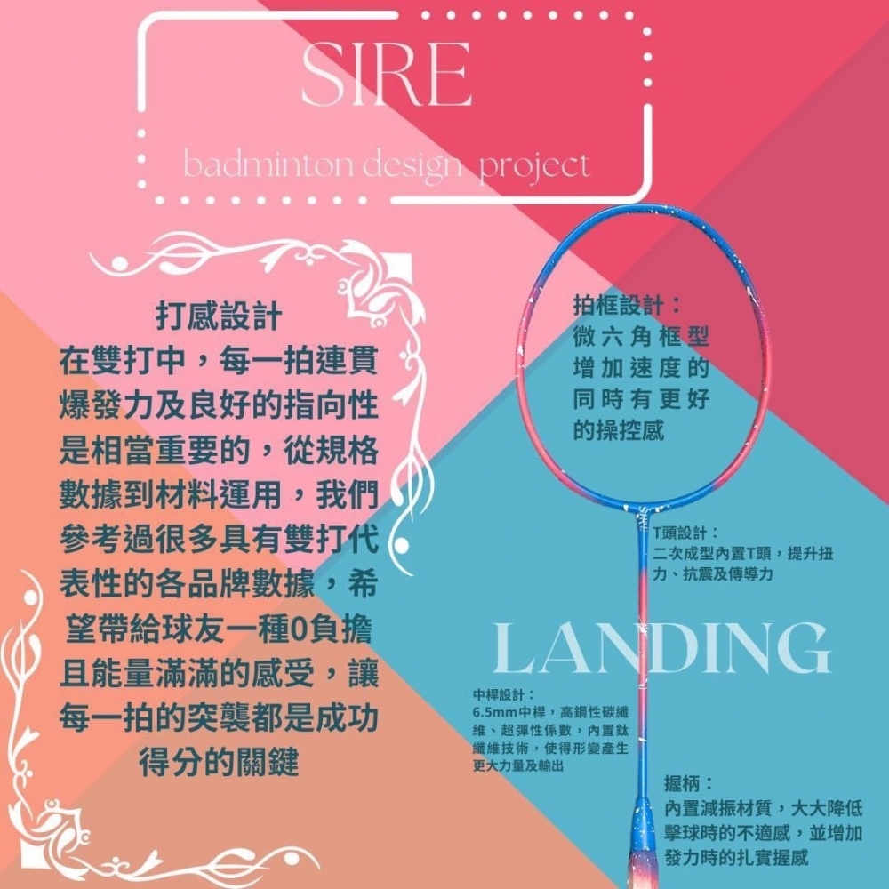 客製化球拍 LANDING